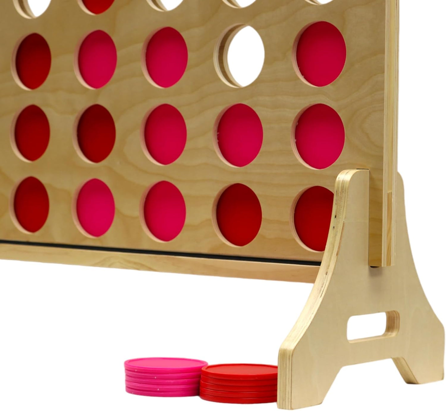 Tailgating Pros Premium Giant Four in a Row with Carrying Case - Jumbo Oversized Outdoor Yard Game - Connect Multiple Pucks in a Row to Win - Many Puck Colors Available!