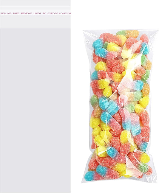Morepack Self Sealing Cellophane Bags Self Adhesive,3x7 Inches Clear Resealable Cellophane Bags 200 Pieces