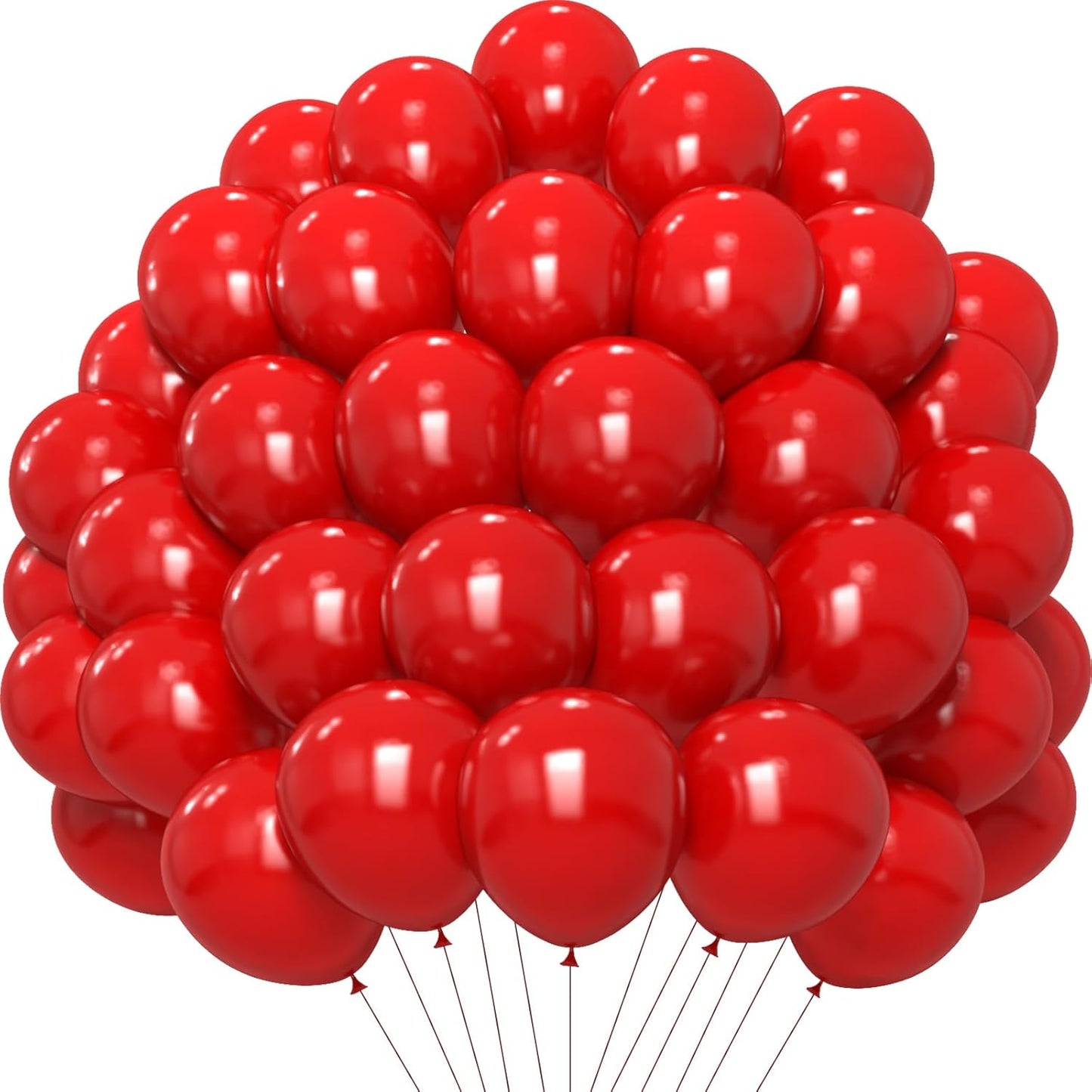Red Balloons - 5 inch 120pcs Latex - Round Matte Red Birthday Balloon, Helium Balloon for Birthday Party, Halloween,Graduation, Wedding, Anniversary, Baby Shower Decorations