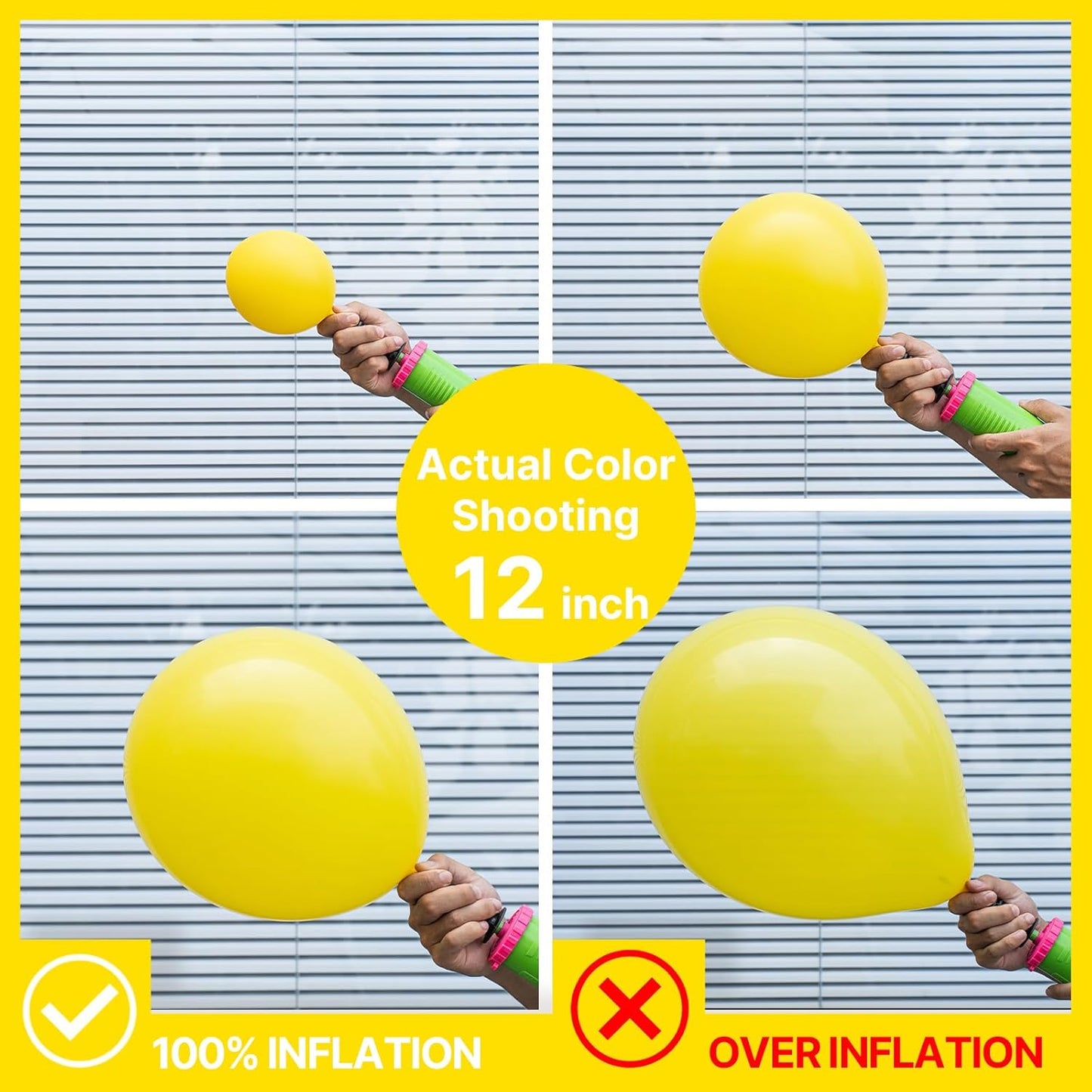 PartyWoo Yellow Balloons 100 pcs Different Sizes of 18 12 10 5 Inch Light Yellow Balloon Arch Kit Garland for Easter Bee Baby Shower Engagement Sunflower Birthday Graduation Decorations Yellow-Y55