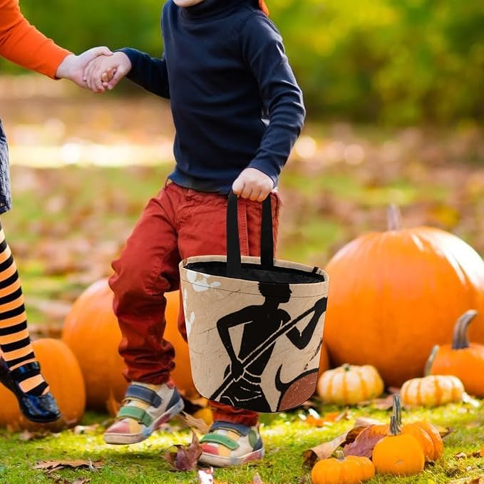 Halloween Candy Bucket - Ethnic Tribe Trick Or Treat Candy Bag, Gift Bag for Party Favor Supplies