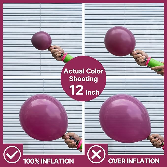 PartyWoo Dark Purple Balloons 140pcs Different Sizes Pack of 18 12 10 5 Inch Dusty Plum Royal Purple Boho Neutral Balloon Arch Kit for Baby Shower Butterfly Birthday Party Decorations Purple-F13