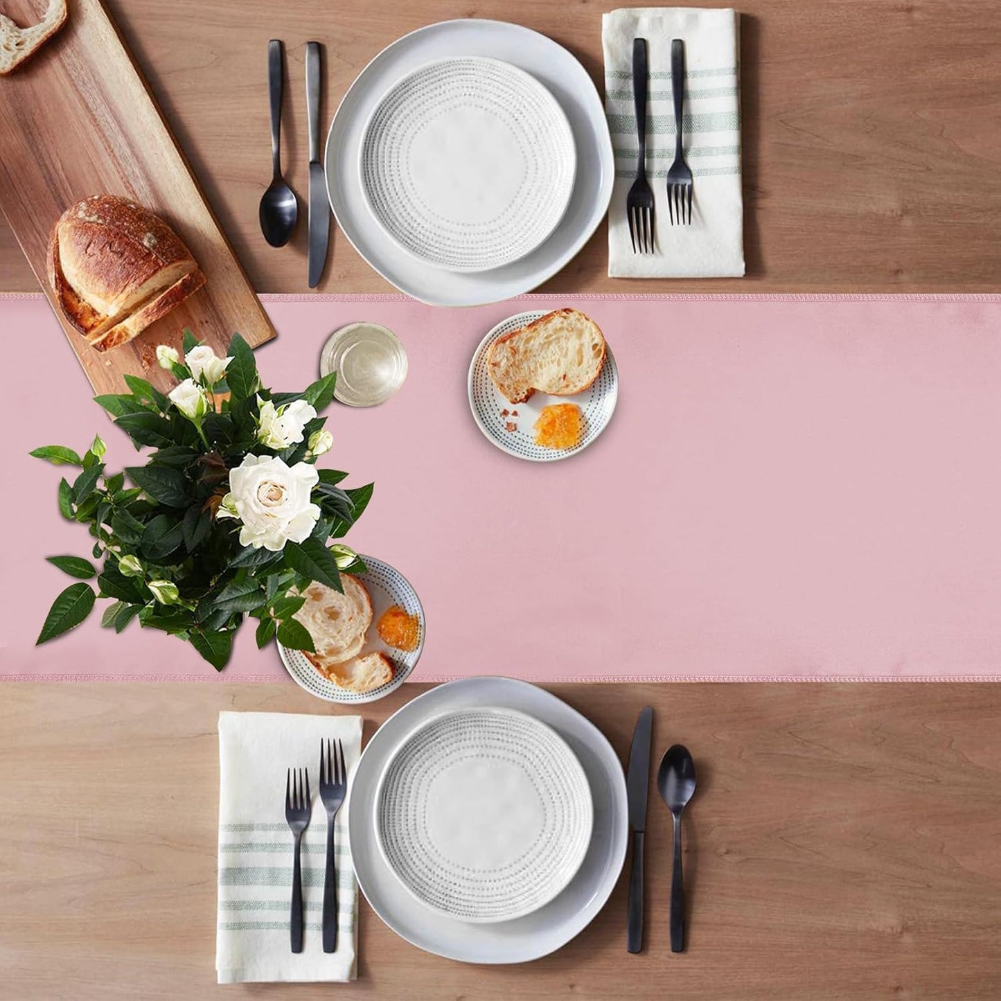 20 Pack Satin Table Runner 12 X 108 Inch Silk Table Runner for Party,Wedding, Birthday, Banquets,Decoration(Rose Gold)