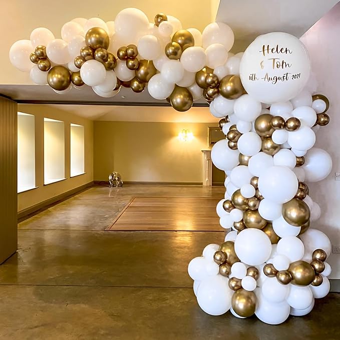 110pcs White Balloons 12inch Matte White Latex Party Balloons for Wedding, Birthday, Graduation, Bridal Shower, Baby Shower, Bachelorette and Engagement Decorations