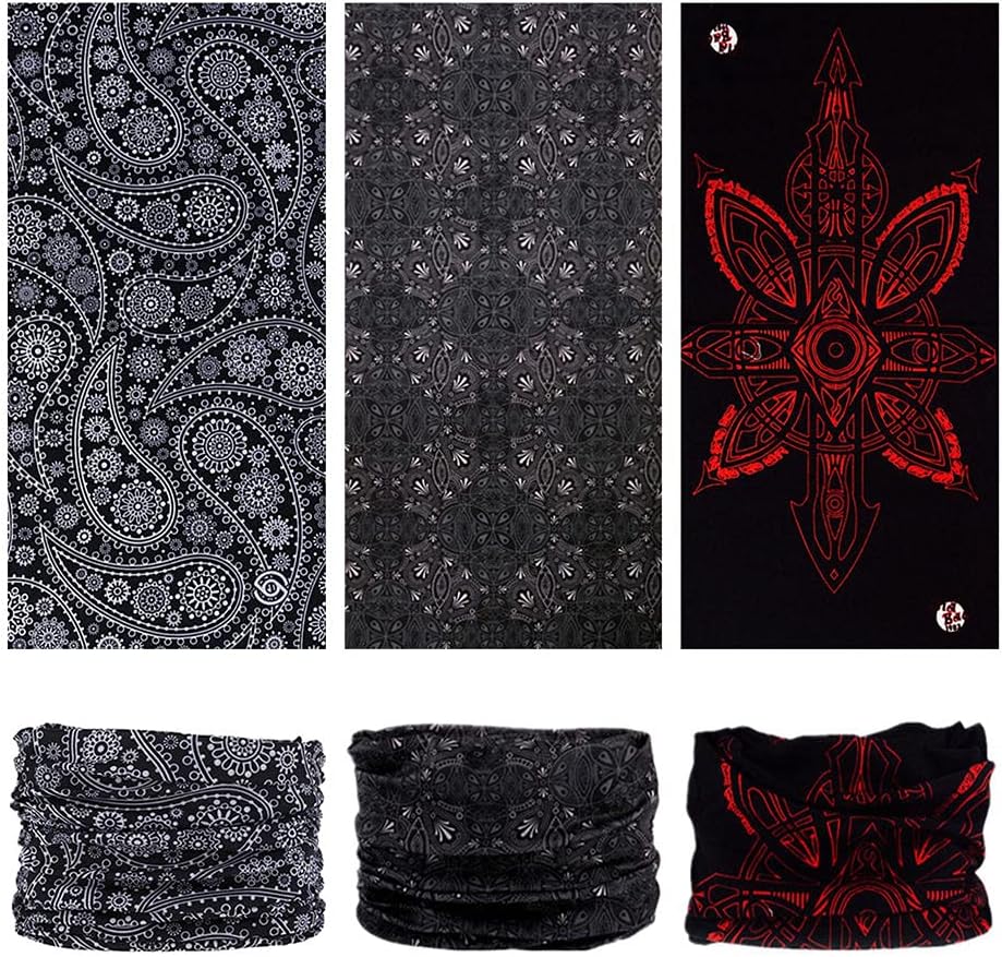 Headband Neck Gaiter Head Wrap Headwear Face Mask Magic Scarf Bandana for Men and Women