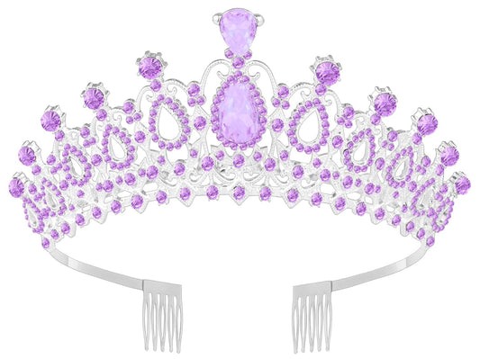 Tiara Crown for Women, Queen Tiara for Birthday Prom Bridal Party Custome Purple