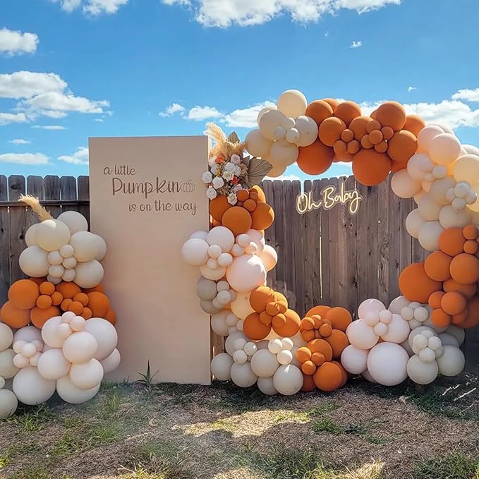 Burnt Orange Balloons 12inch, Burnt Orange Latex Balloons 50pcs Party Balloon for Fall Themed Bridal Baby Shower Wedding Graduation Birthday Party Decorations