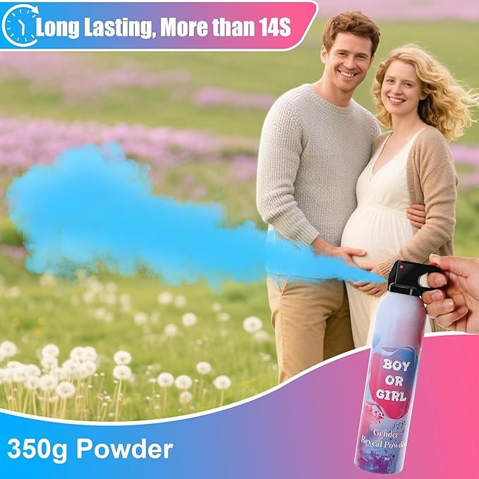 6 Pack Blue Gender Reveal Smoke Bombs for Baby Boy, Color Powder or Dust for Gender Announcement Idea, Baby Shower Decoration, Supply, Party
