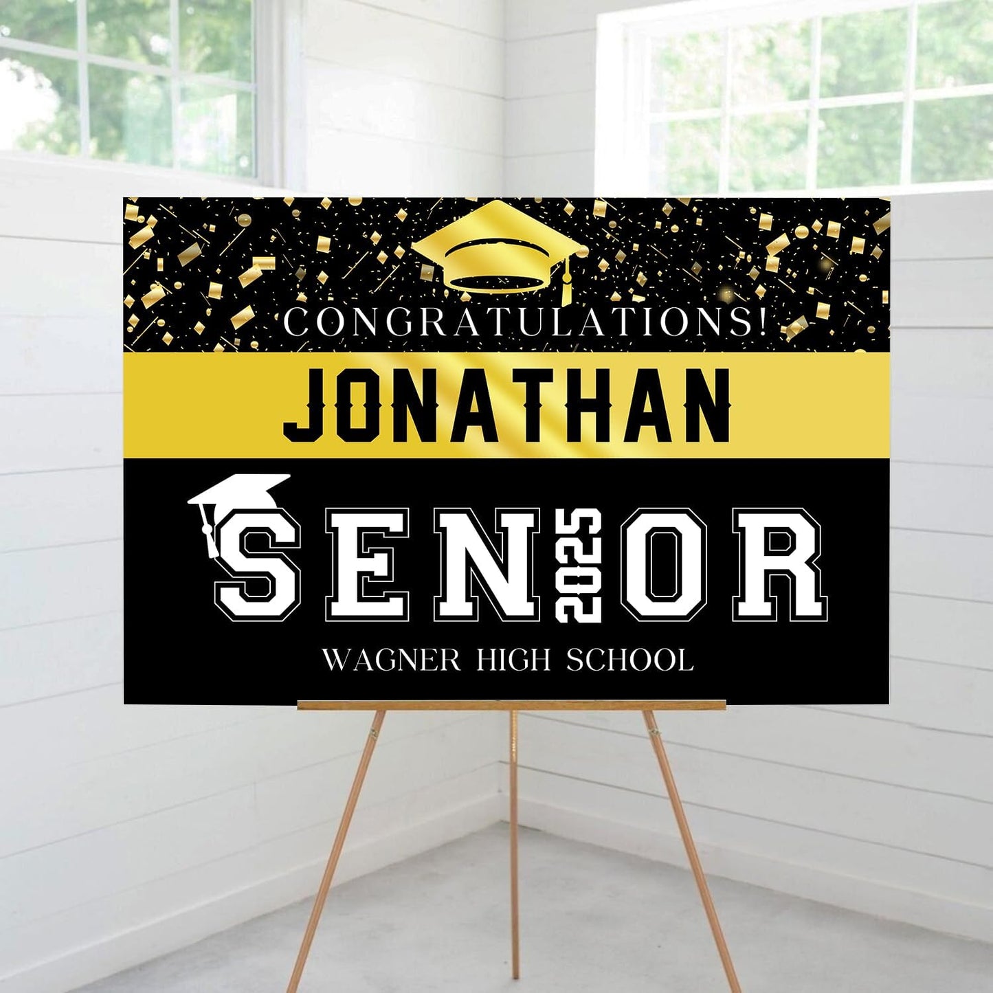 Personalized Graduation Party Welcome Sign, Class of 2025 Yard Sign, Graduation Party Welcome Sign 2025, Grad Party Sign, Senior High School College Graduation Decorations