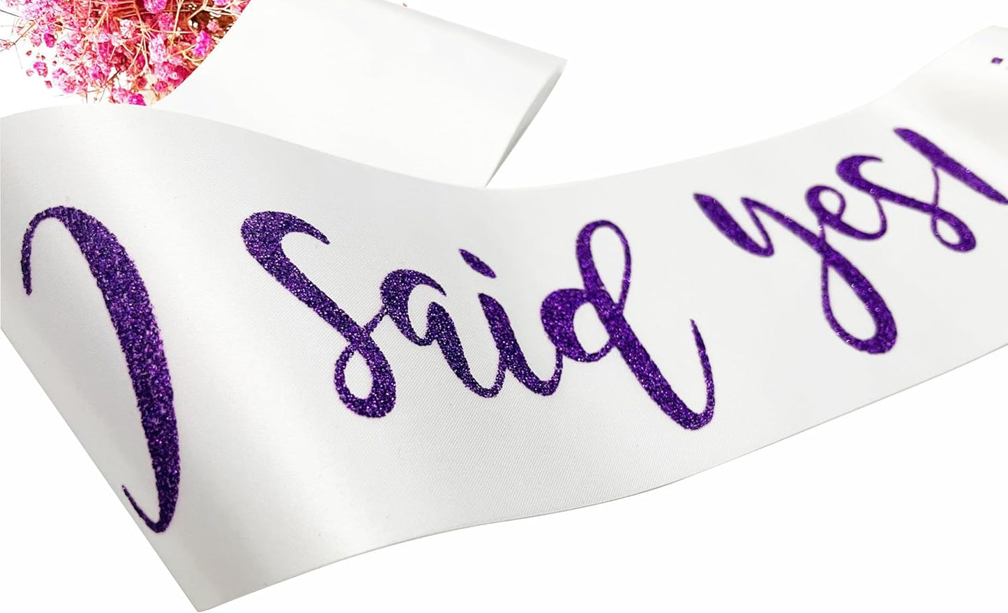 I Said Yes Sash,Future Mrs Sash Engagement Party SashBachelorette Party Sashes, Bridal Shower Sash for Bride to Be,Purple