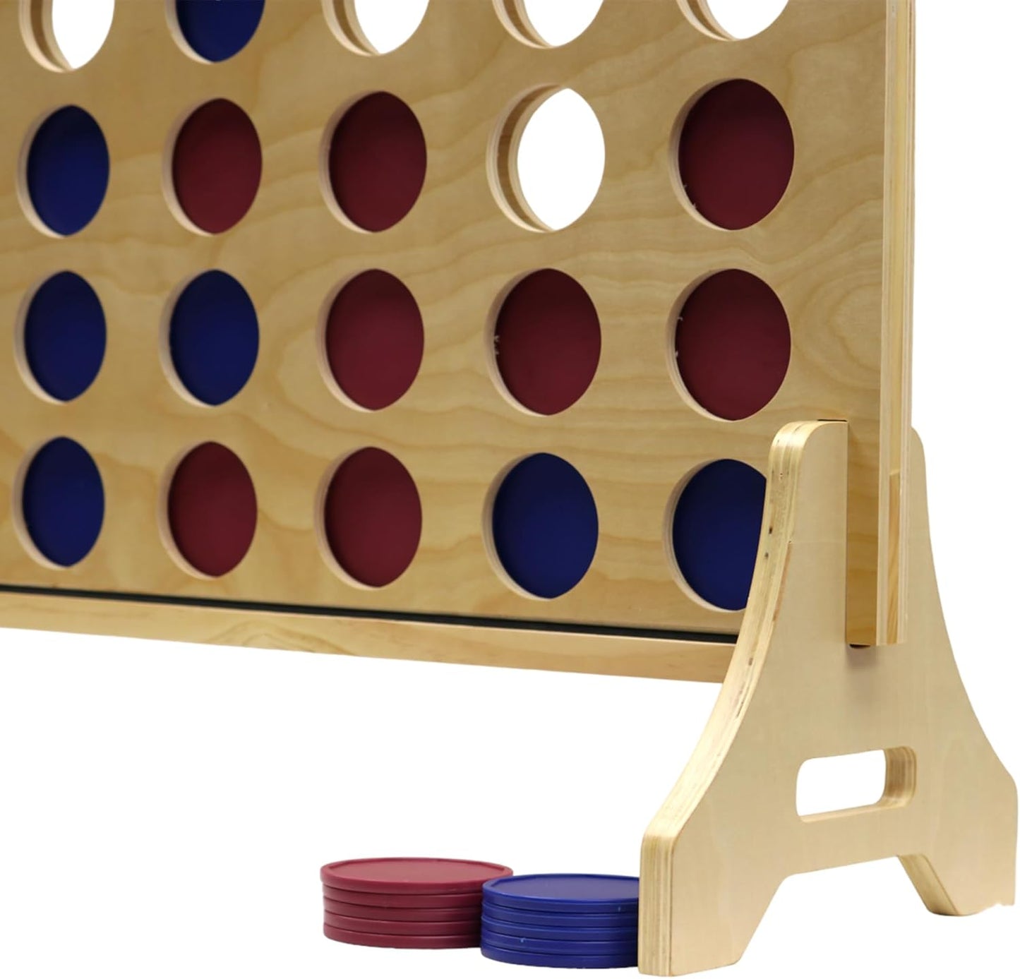 Tailgating Pros Premium Giant Four in a Row with Carrying Case - Jumbo Oversized Outdoor Yard Game - Connect Multiple Pucks in a Row to Win - Many Puck Colors Available!