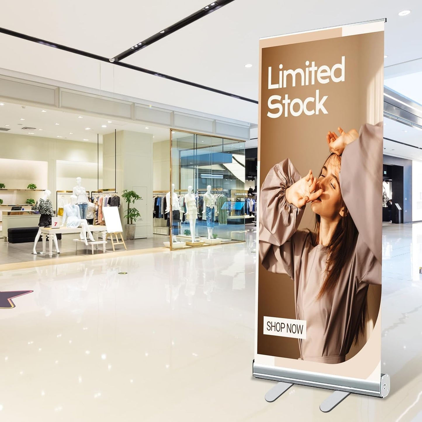 Custom Retractable Banner with Aluminum Stand, Personalized Pop up Banners and Full Color Design with Portable Travel Case for Events, Trade Shows, Advertising, Business, Photo (33"x81")