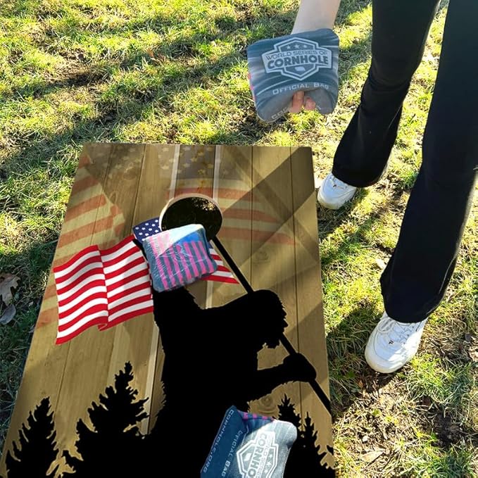 World Series of Cornhole Official Regulation Size Cornhole Boards – Durable All-Wood Construction Bean Bag Toss Set | Rugged Outdoor Game for Tournaments, BBQs, & Backyard Battles