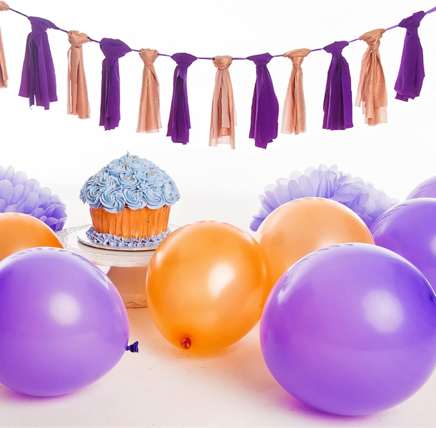 Purple Balloons 12 inch, 110pcs Latex Party Balloons Helium Quality for Birthday Graduation Baby Shower Valentines Christmas Wedding Party Decorations (Purple)
