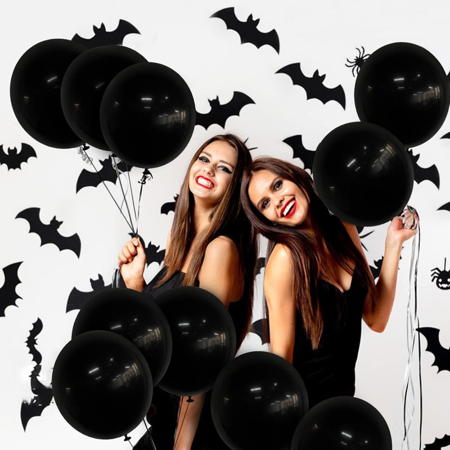 18 Inch Black Balloons Latex Party Balloons 20 Pack Big Black Thicker Balloons Large Round Helium Balloon for Christmas Thanksgiving Baby Shower Wedding Birthday Father's Day Party Decorations