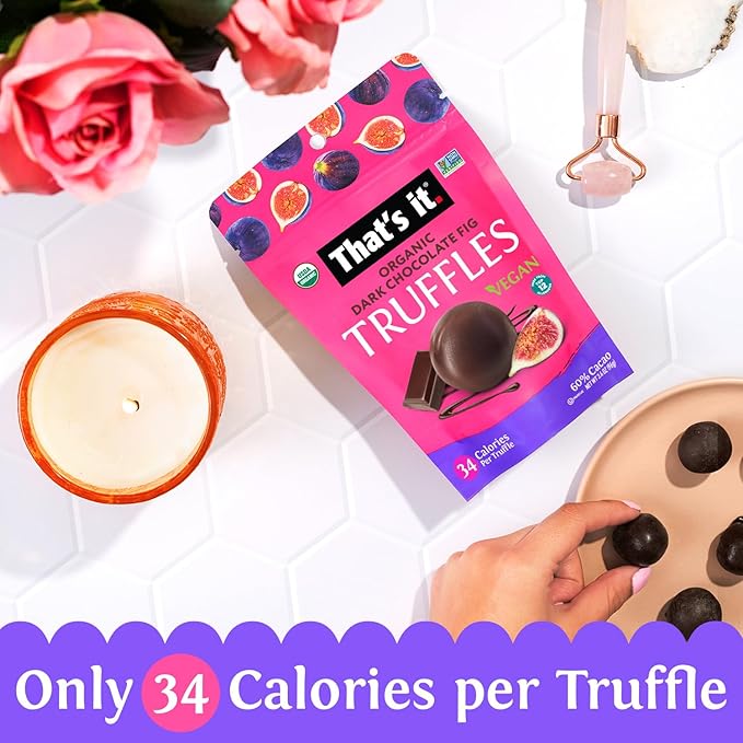 That's it Organic Dark Chocolate & Fig Truffles. 100% Plant-Based, Vegan, Gluten-Free, All Natural (3 Pack)