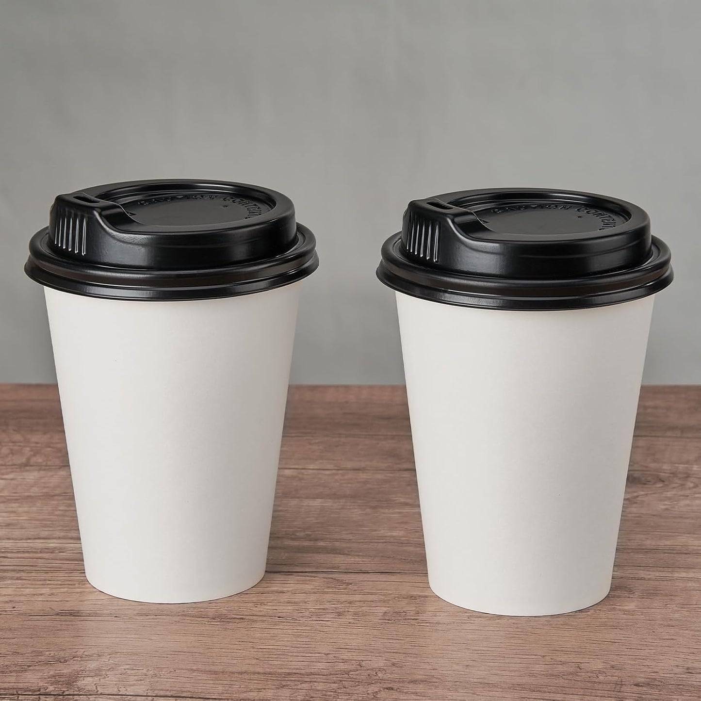 RACETOP 12 oz 50 Pack Disposable Paper Coffee Cups with Lids, Paper Coffee Cups with Lids 12 oz, Hot Cup for Home/Office