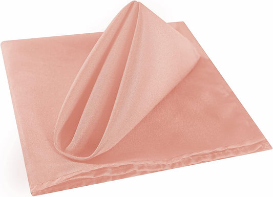 Cloth Napkins 17x17 inch Washable Polyester Dinner Napkins Soft Table Napkins for Wedding Party Dining Banquet(Dusty Pink,50PCS)