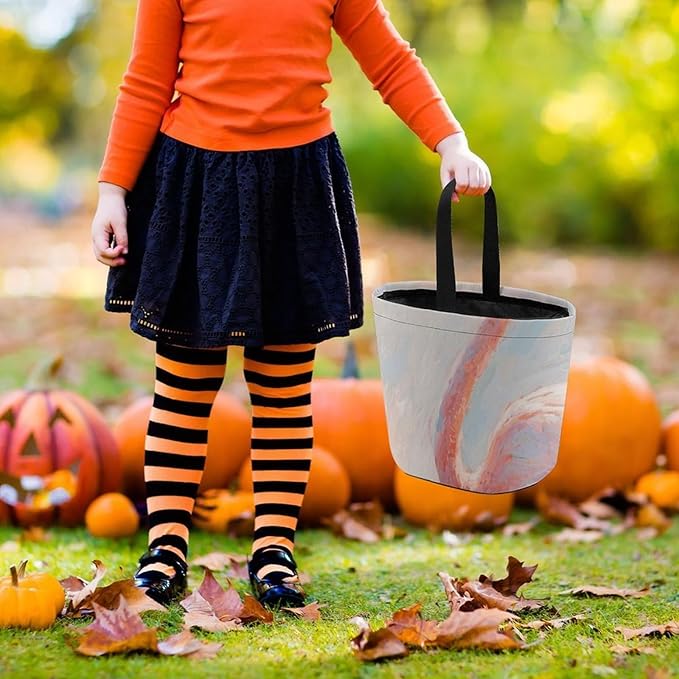 Halloween Candy Bucket - Flamingo Painting Trick Or Treat Candy Bag, Gift Bag for Party Favor Supplies