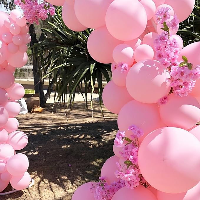 110pcs Light Pink Balloons 12inch Pastel Pink Latex Party Balloons for Boys Girls Birthday Party, Baby Shower, Wedding, Gender Reveal, Baby Shower, Anniversary Party Decorations