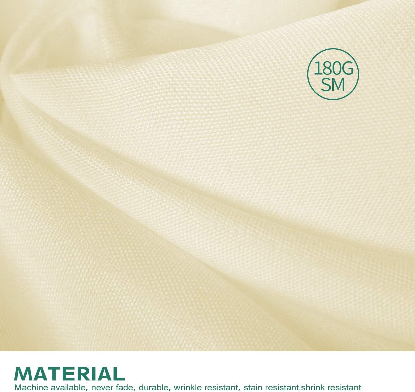 Surmente Ivory Table Skirt, 14ft Polyester Tablecloth for Weddings, Banquets, or Restaurants