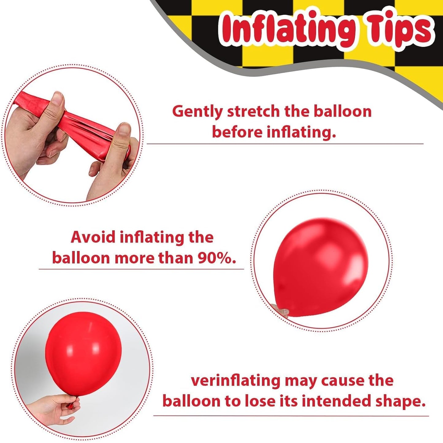 Paready Red Yellow Black Balloons, 60Pcs Latex Balloons, 12Inch Yellow Printed Latex Balloon Red Black Confetti Balloon for Boys Birthday Party Decor
