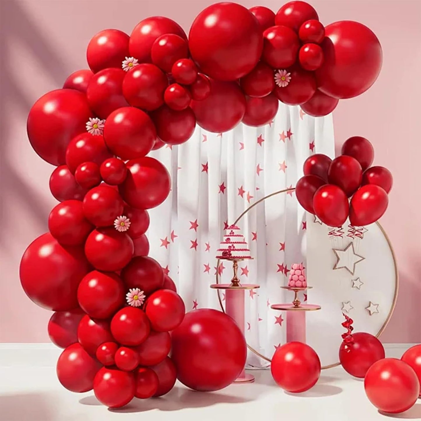 Red Latex Balloons, 100pcs 12inches Red Round Helium Balloons for Wedding Anniversary Birthday Valentine's 4th of July Independence Memorial Day Patriotic Party Decorations