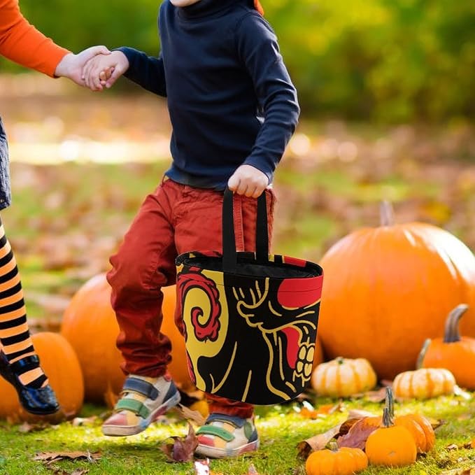 Halloween Candy Bucket - Ghost Skull Trick Or Treat Candy Bag, Gift Bag for Party Favor Supplies