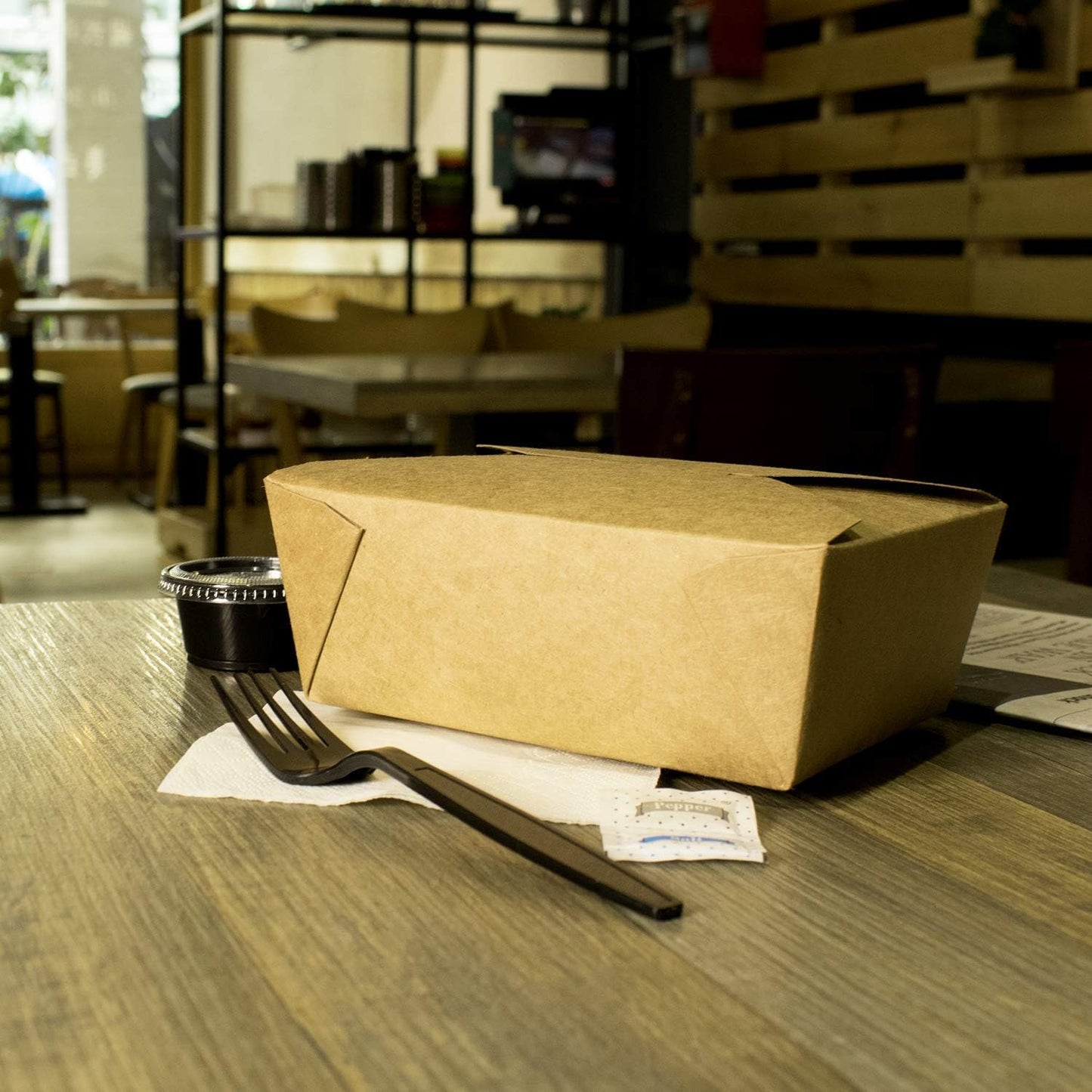 Karat Paper To Go Boxes [48 oz - 300 ct] Leak-Resistant, Microwavable, Heavy-Duty Take Out Boxes | Grease Resistant & Stackable | #8 Kraft Brown