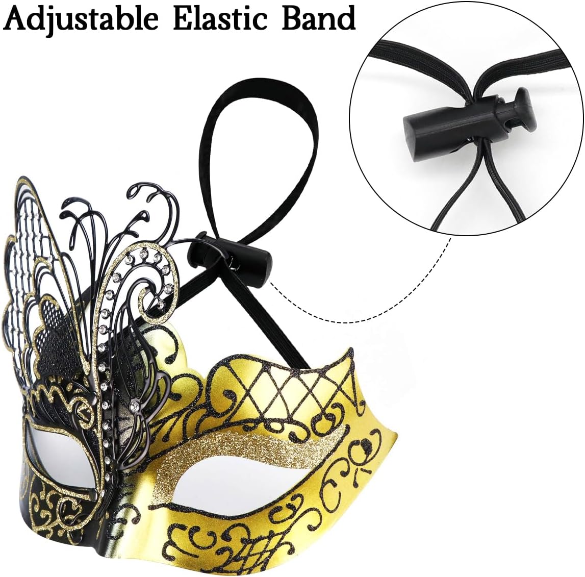 Mysterious Venetian Butterfly Lady Masquerade Halloween Party Mask Evening Prom Ball Mask Bar Costumes Accessory