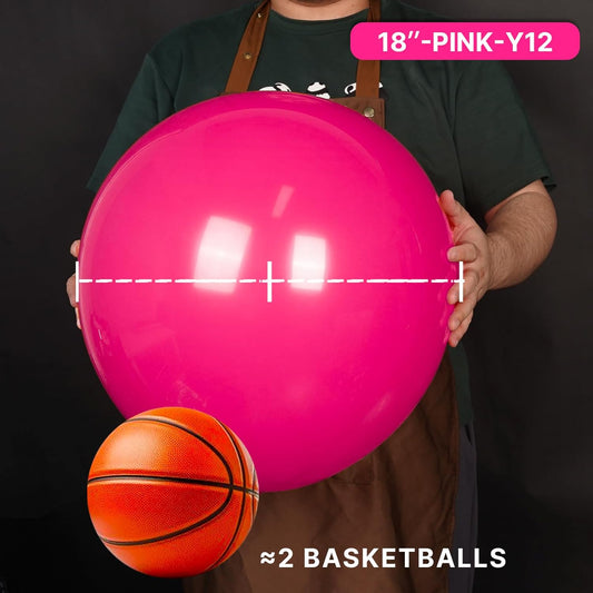 PartyWoo Hot Pink Balloons 20 pcs 18 Inch Large Big Jumbo Giant Dark Pink Magenta Fuchsia Latex Helium Balloons for Wedding Baby Shower Gender Reveal Birthday Party Decorations Pink-Y12