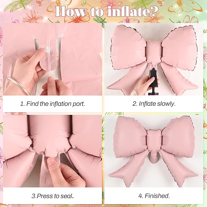Sage Green Pink Balloon Arch, Pastel Pink Dusty Green Ivory Balloon Garland with Bow Foil Balloons for Girls Wildflower Tea Party Birthday Bridal Baby Shower Wedding Spring Floral Flower Decorations