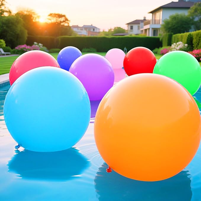 36 Inch Large Balloons Bulk, 10pcs Giant Birthday Balloons Assorted Colors, Latex Ballons, Happy Birthday Decorations, globos grandes para decoracion, Large Baloons for Rainbow Party Decorations