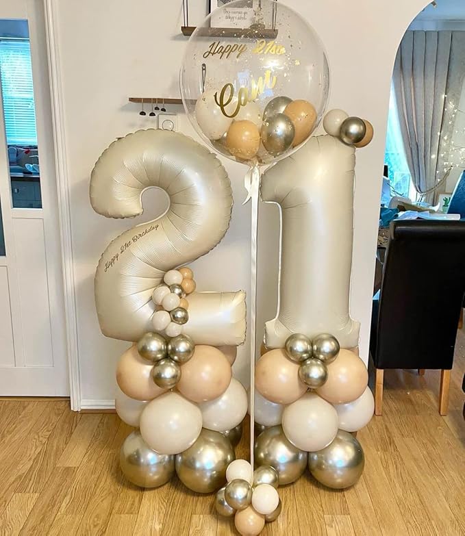 Blush Gold Beige Neutral Balloons, 50pcs 12 inch Neutral Balloon Blush Gold Beige Latex Balloons for Birthday Wedding Bride Shower Party Decoration