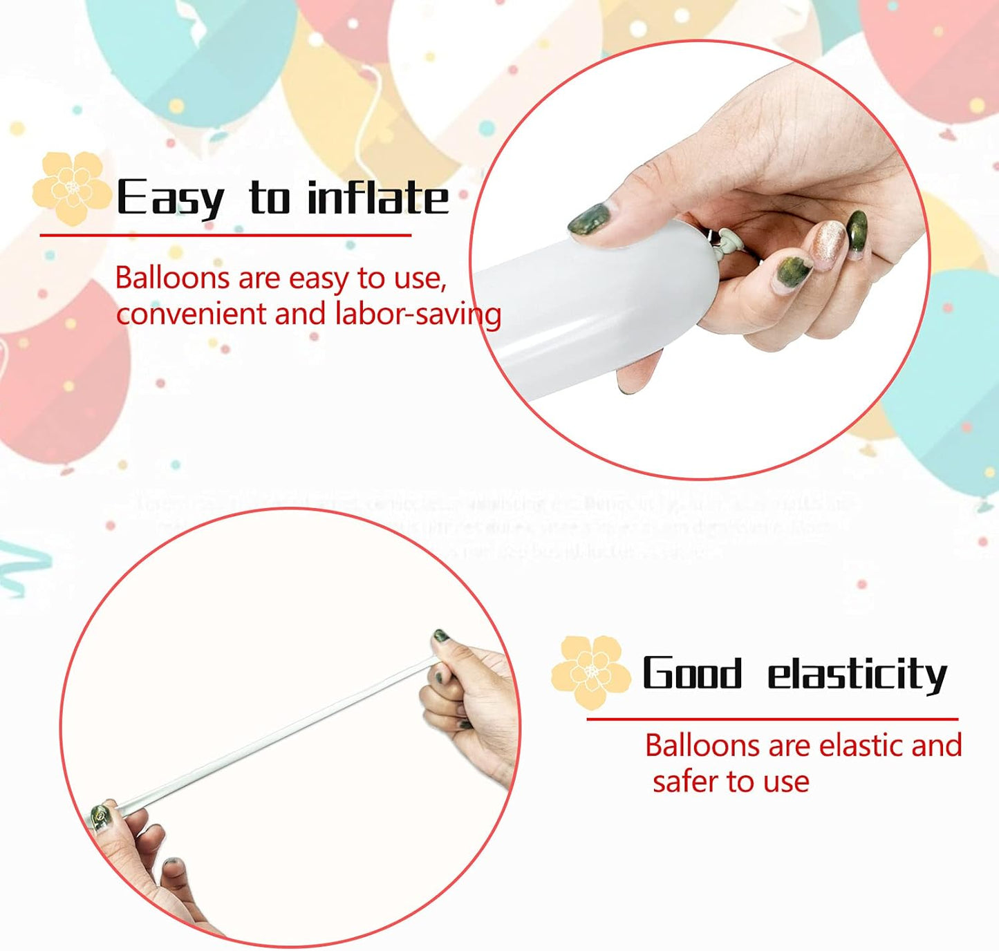 100Pcs 260 Balloons White Long Balloons for Balloon Garland Thickening Skinny Latex Twisting Balloon for Animals Modeling Christmas Birthday Wedding Party Decorations