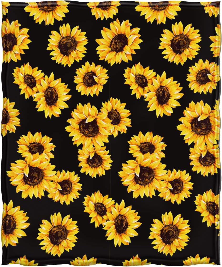 Jekeno Sunflower Gifts Blanket for Women Girls, Sunflowers Decor Gifts for Sunflower Lovers Adult Kids, Cute Throw Decoration for Home Living Room Bed Couch
