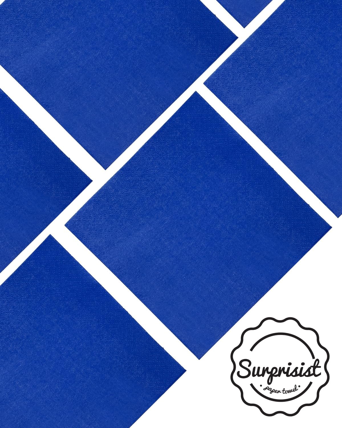 Klein Blue Cocktail Napkins 5 * 5inch disposable Beverage Napkin paper for Cocktail, Wedding, Dinner，Birthday Party Dessert Wine Paper Napkins（ 120 Count）