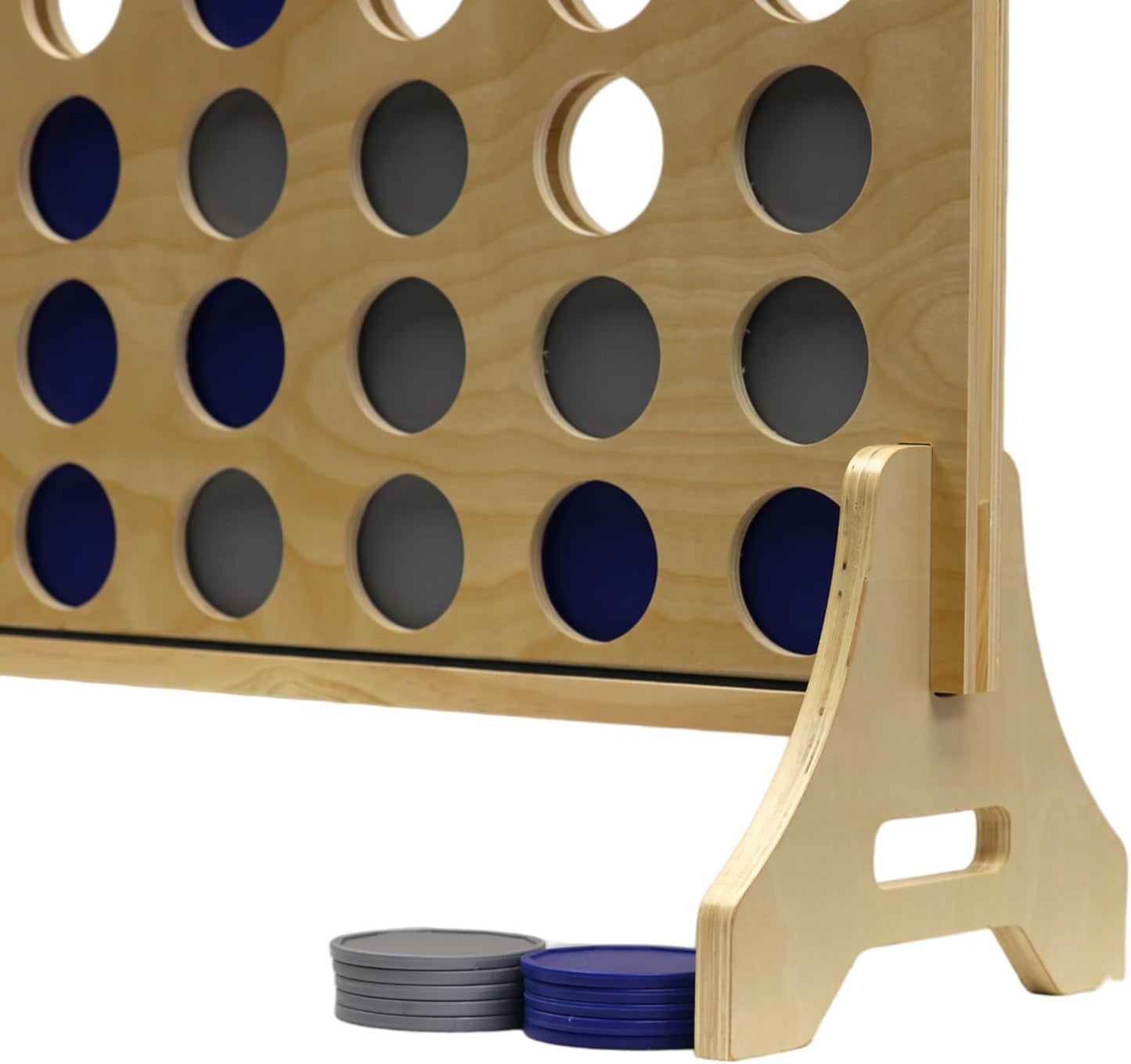 Tailgating Pros Premium Giant Four in a Row with Carrying Case - Jumbo Oversized Outdoor Yard Game - Connect Multiple Pucks in a Row to Win - Many Puck Colors Available!