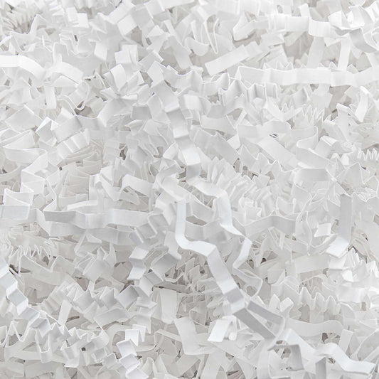 Caleihd 1/2 LB Crinkle Cut Paper Shredded Filler Paper for Gift Baskets Gift Box Confetti Paper Shreds Decoration Stuffing for Birthday, Weddings, Anniversaries, Christmas Wrapping White