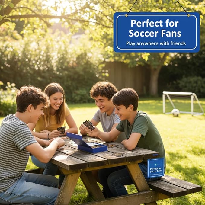 YXYOUNG 2026 World Cup Soccer Knowledge Trivia Cards Game - 100 Educational Question Cards, 5 Categories, 3 Difficulty Levels, Family and Friend Game Gift for Kids and Adults