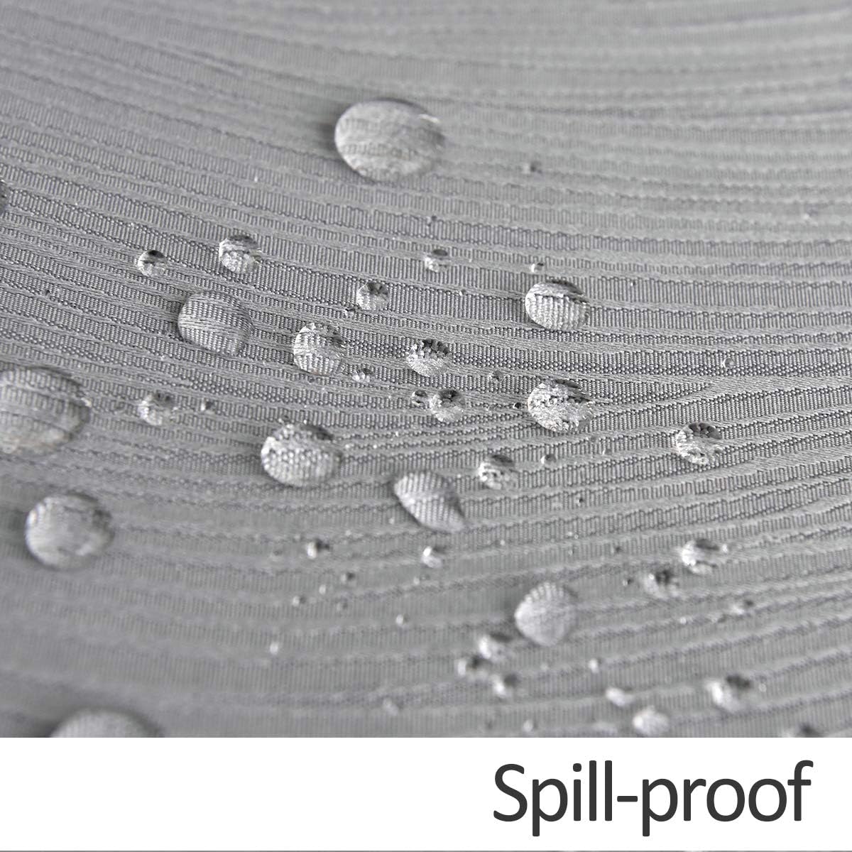 maxmill Jacquard Table Cloth Swirl Pattern Spillproof Wrinkle Resistant Heavy Weight Soft Tablecloth for Kitchen Dinning Tabletop Decoration Outdoor Picnic Rectangle 52 x 70 Inch Light Grey