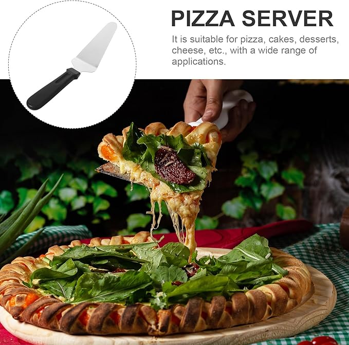 CATIEBYE Stainless Steel Pizza Triangular Spatula and Pie Server, Sturdy Cake Server for Serving Pizza, Cake, and Pastry, for Home Kitchen and Dining Use