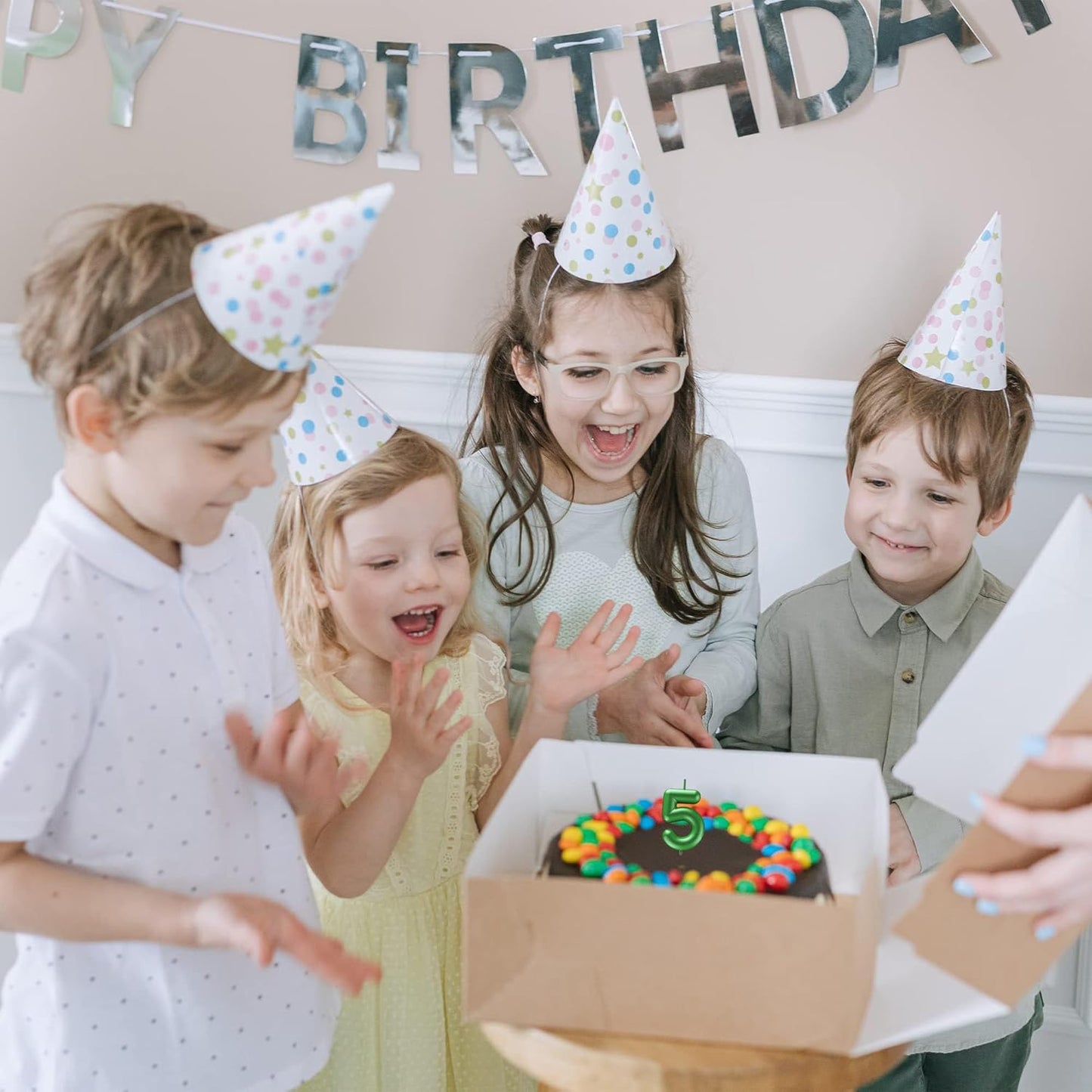 Green Number 0 Candle Happy Birthday 3D Number Candles for Birthday Cake Party Decoration Wedding Anniversary Celebration Supplies