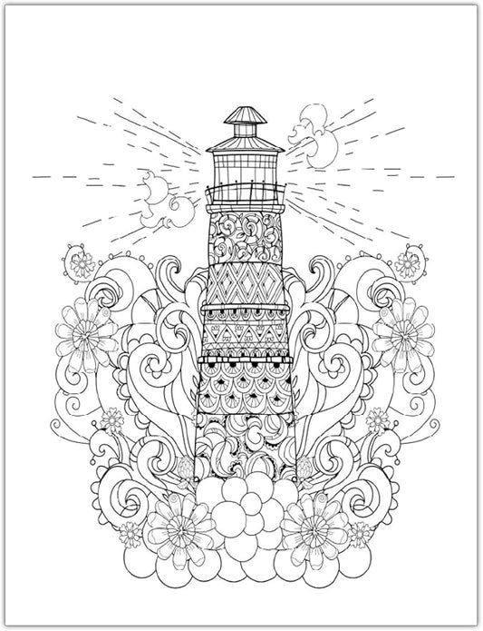 ZOCO Oceans – Custom Coloring Books – 150 Bulk Pack – Relaxation Gifts for Adults, Seniors & Teens – Great for Wellness Programs, Group Activities & Assisted Living – Add Your Imprint