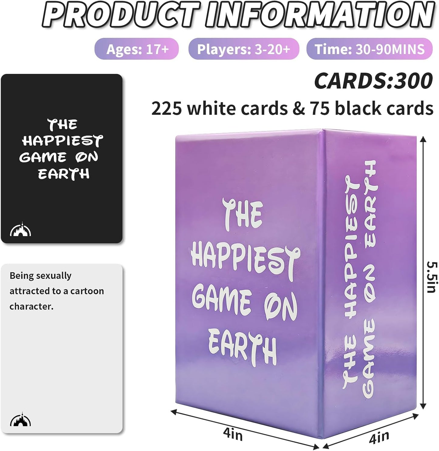 The Happiest Game on Earth - Adult Party Card Game & Family Board Game for Game Nights, Birthdays, Bachelor Bachelorette Parties, Friends Gatherings (Purple Edition)