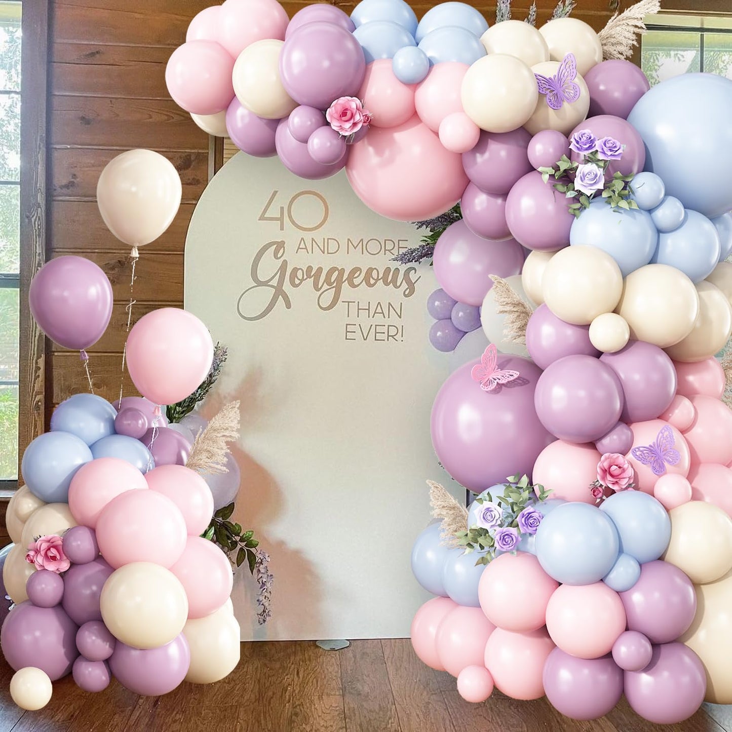 Pink Blue Purple Balloon Garland Arch Kit, 148Pcs Pastel Nude Balloons Arch Kit for Baby Shower Wedding Bridal Shower Floral Birthday Party Decorations
