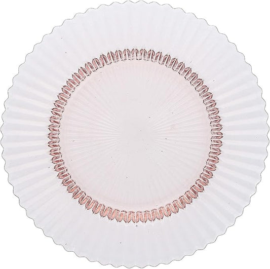 Fortessa Archie Glass Salad/Dessert Plate, 8.5 Inch, Pink