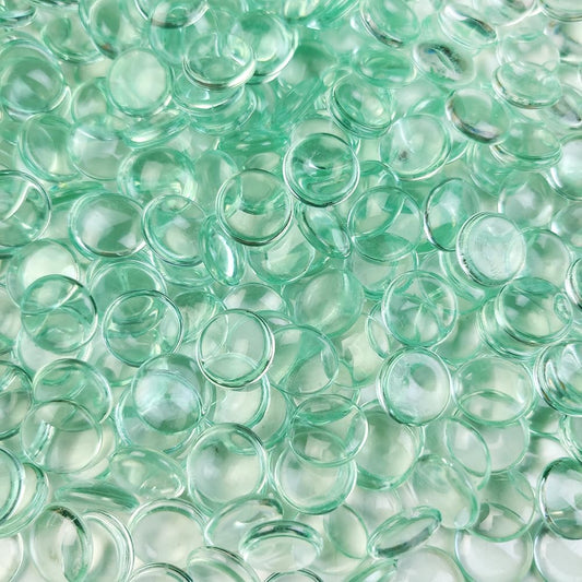 HappyFiller Summer Decor 630 PCS Acrylic Flat Marble 0.6" Fake Crystal Gems for Glass Vase Fillers Candle Holder Decorative Beads,Arts Crafts,Cake Decoration,Party Wedding Centerpieces,Mint(Aqua)