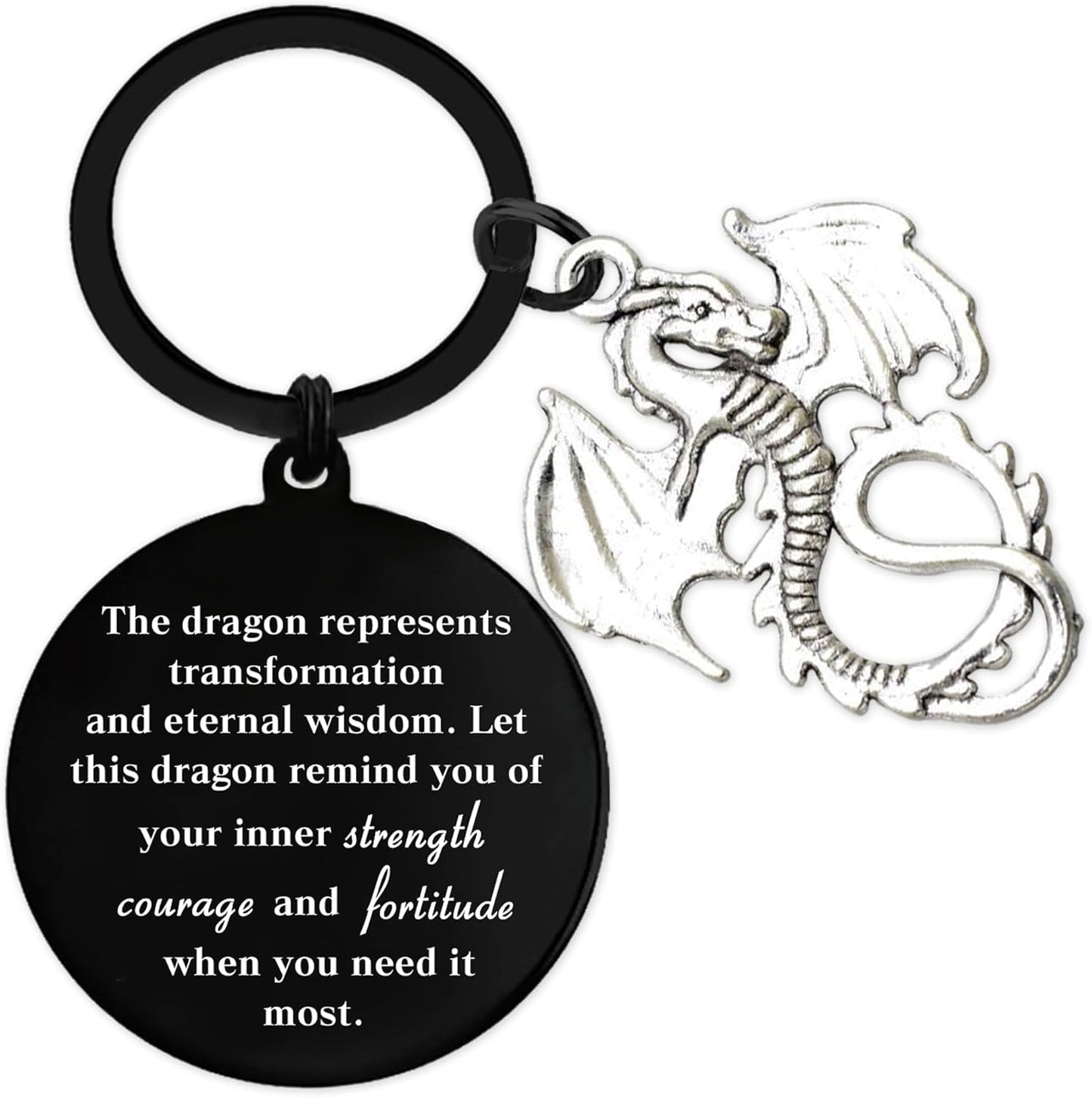 Inspirational Gifts Motivational Keychains - Elephant Dragon Flamingo Encouragement Uplifting Gift for Men Women Christmas