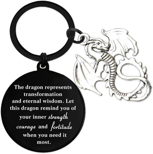 Inspirational Gifts Motivational Keychains - Elephant Dragon Flamingo Encouragement Uplifting Gift for Men Women Christmas